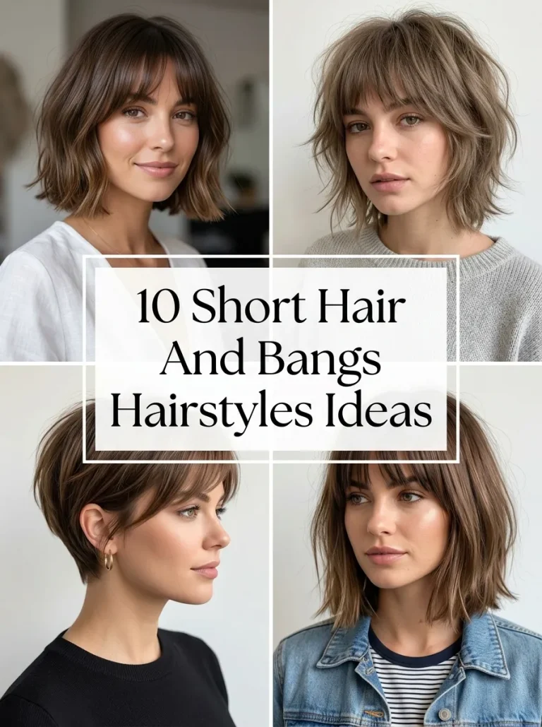 10 Short Hair And Bangs Hairstyles Ideas