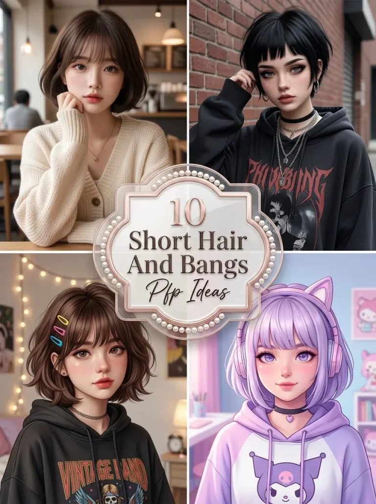 10 Short Hair And Bangs Pfp Ideas