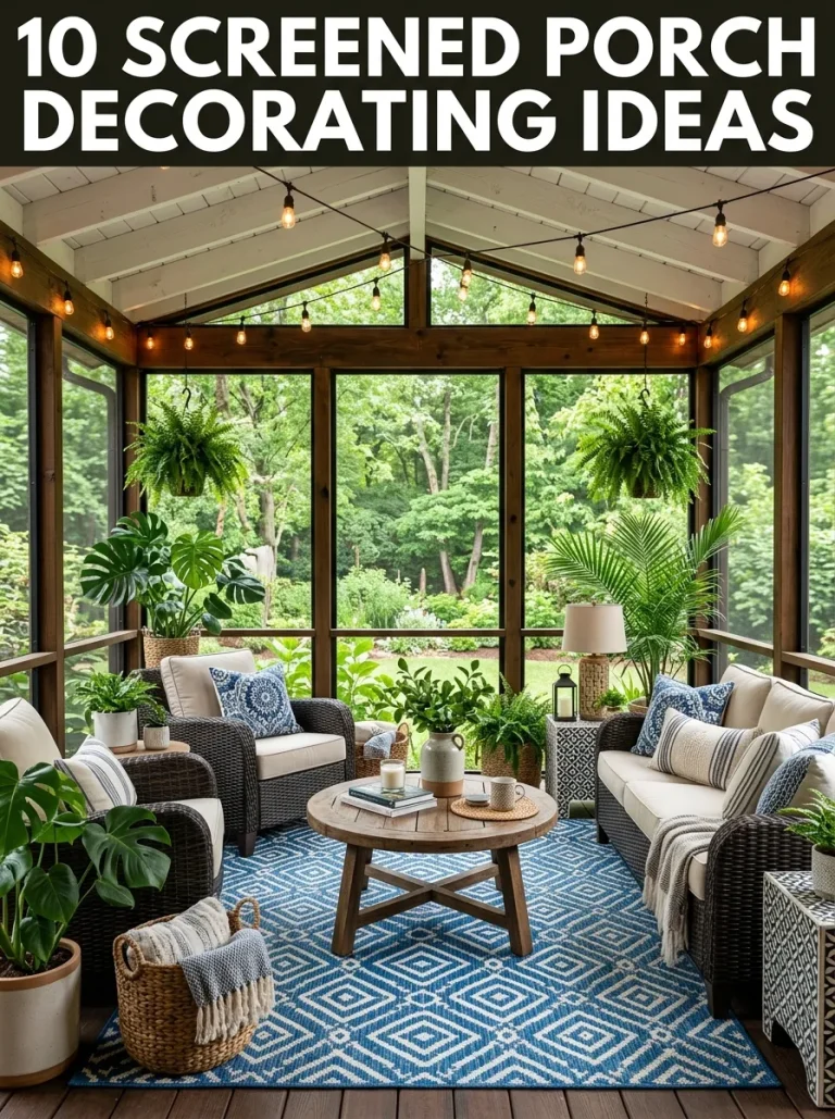 10 Screened Porch Decorating Ideas