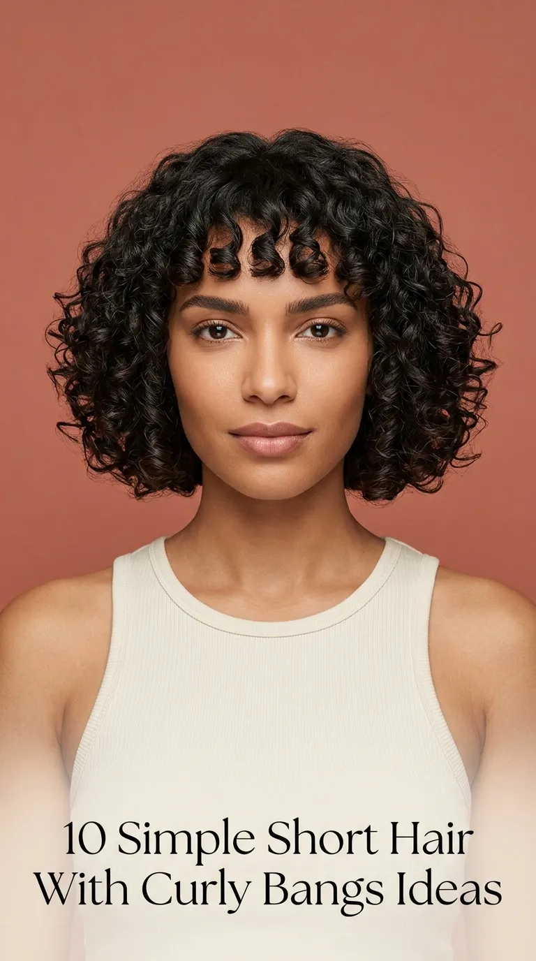 10 Short Hair And Bangs Curly Ideas