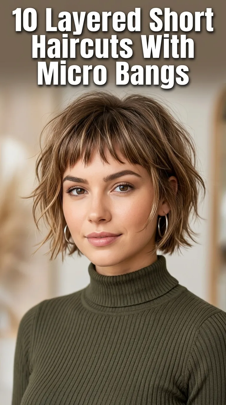 10 Micro Bangs Short Hair Round Face Layers Ideas