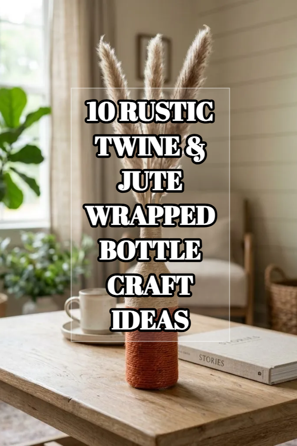 10 Rustic Twine & Jute Wrapped Bottle Craft Ideas