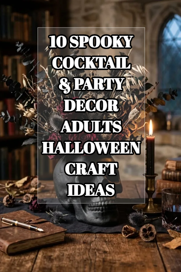 10 Spooky Cocktail & Party Decor Adults Halloween Craft Ideas