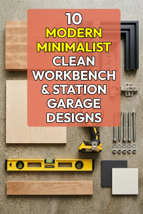 10 Modern Minimalist Clean Workbench & Station Garage Designs