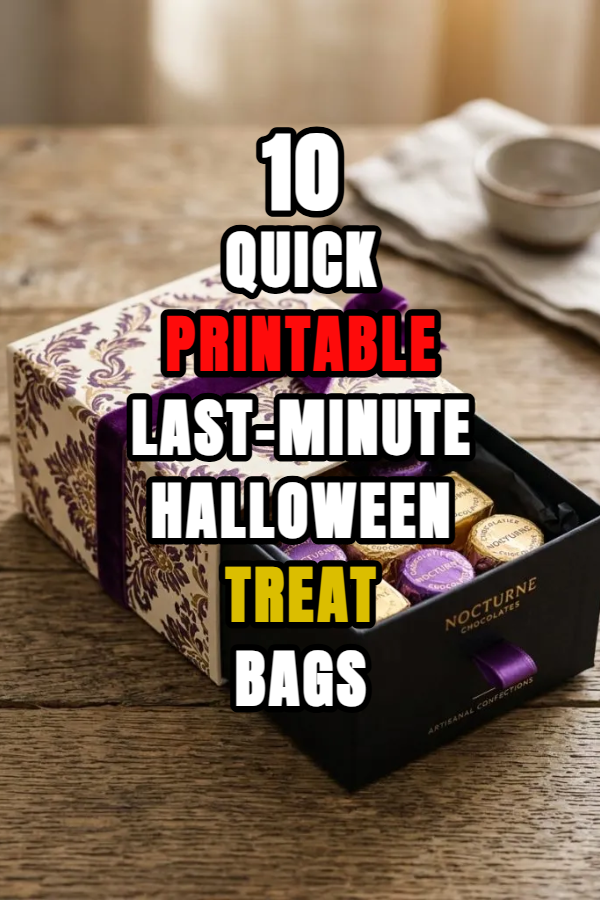 10 Quick Printable Last-Minute Halloween Treat Bags