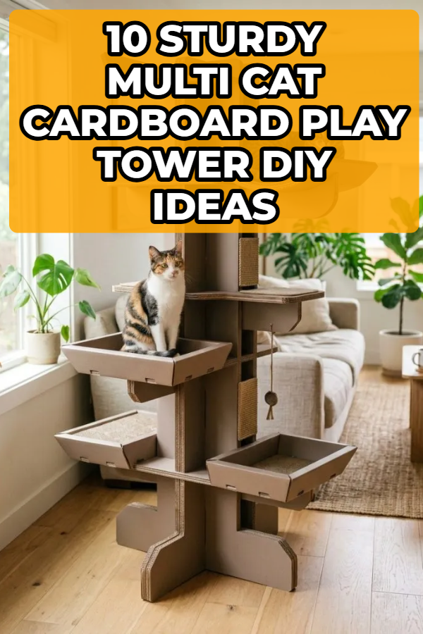 10 Sturdy Multi-Cat Cardboard Play Tower DIY Ideas