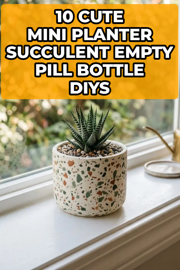 10 Cute Mini Planter Succulent Empty Pill Bottle DIYs