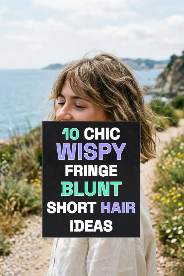 10 Chic Wispy Fringe Blunt Short Hair Ideas