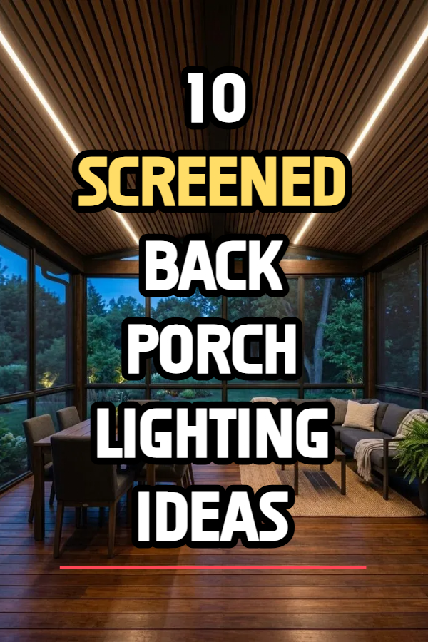 10 Screened Back Porch Lighting Ideas