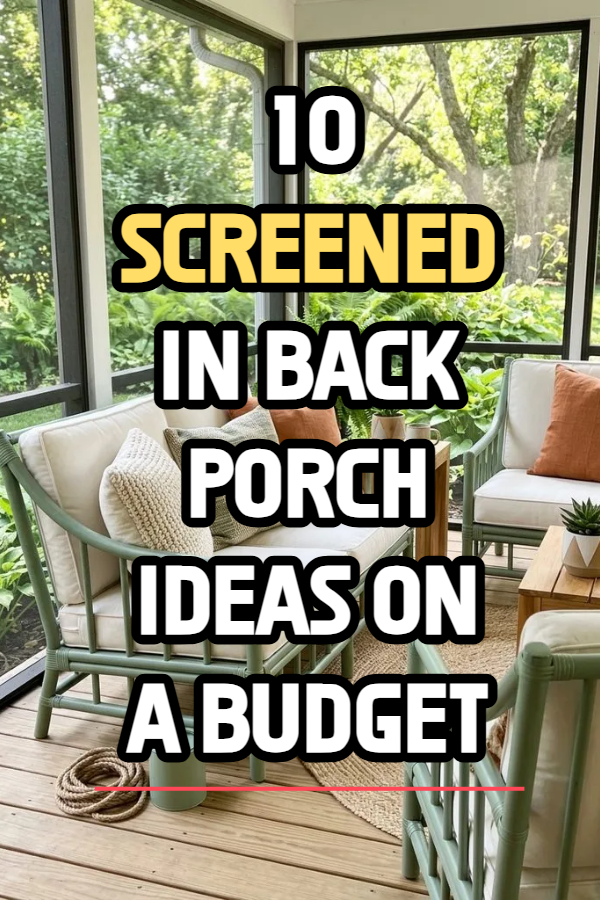 10 Screened In Back Porch Ideas On A Budget